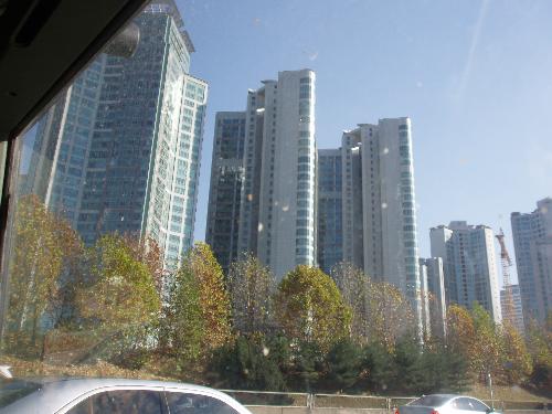 Convoy sites in korea - this was some city in korea while we were passing through in our convoy. this picture was taken along the side of one our 7-ton trucks