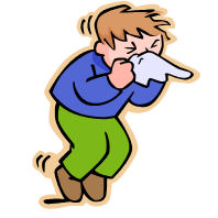 achoo! - Clip art of a person sneezing