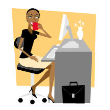 job - a professional at her desk