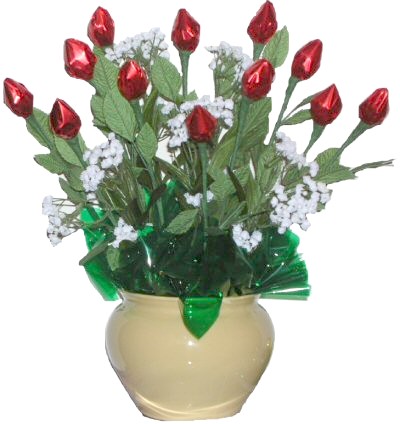 Hershey Rosebud Roses - To get instructions on how to make these rosebud roses. Check out the website below for supplies and instructions on how to make them.  http://www.wedcraft.com/kissfavor.html