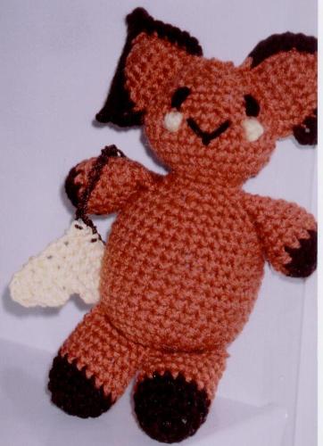 Raichu-I made him! - crocheted raichu doll that I made
