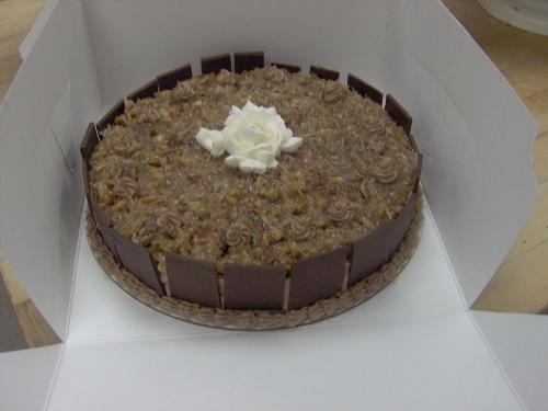 German Chocolate Cake - First ever attempt at a German Chocolate Cake in Introduction to Cake Decorating