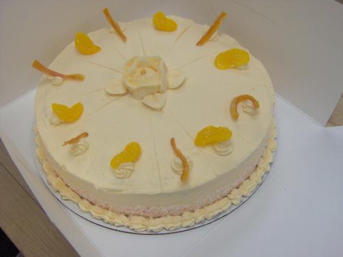 Orange Mandarin Torte - Orange cake made in Introduction to Cake decorating