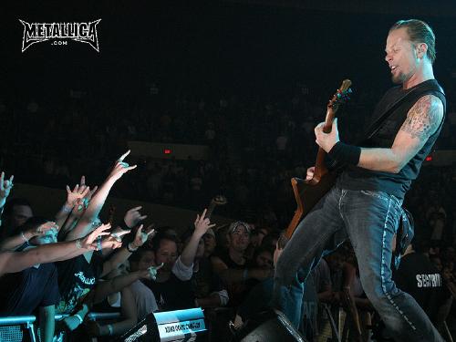 James Hetfield, guitar and vocals for metallica - The energy tat hetfield brings 2 the band reflects in d music tat d band makes.