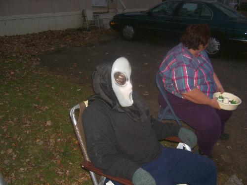 Halloween - My little brother and Mom's friend Gina