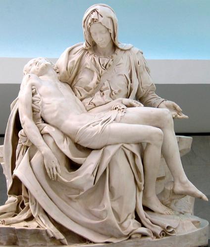 Pieta'Mother Mary and jesus' - This is the most interesting photo for me, it reminds of my religion beliefs and my whole existence,,it always reminds me that suffering is also a part of life and it should not be able to regret.