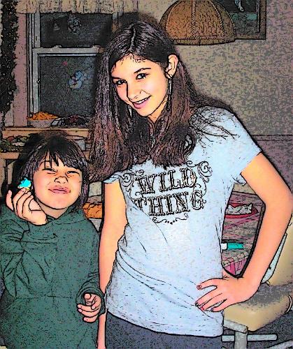 My Two Babies, as cartoons - My two children.