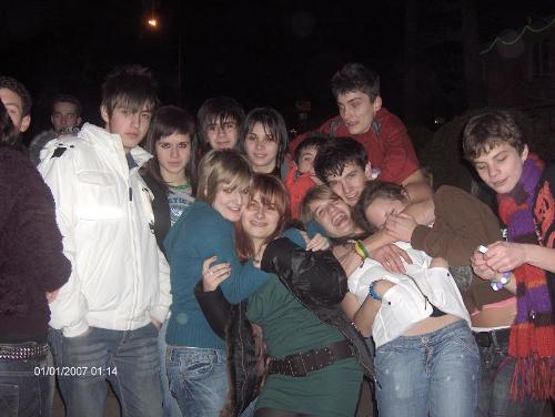 my friends - this picture was taken on new year's eve! just after midnight when the party was just starting. you should have seen us in the morning.