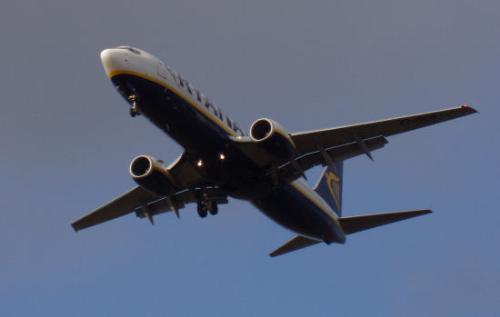 Ryanair 737-800 - Ryanair 737-800 aircraft coming into land at London Stansted Airport.