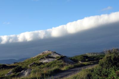 Layer Cloud Over Western Ireland - Despite its northern latitude, Ireland's climate is moderated by the Gulf Stream, bringing the dregs of Caribbean balminess, as well as turtles and triggerfish.  The temperature only drops below freezing intermittently during the winter and snow is scarce. Can it be the reason for such beautiful cloud formations?