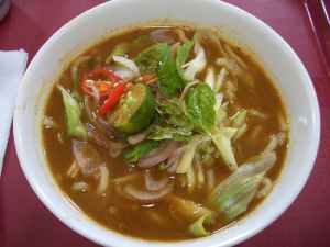 Asam Laksa - A local Malaysian Penang delicacy which is very aromatic due to the magnitude of herbs being used.