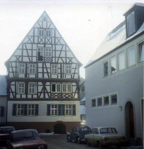 Blau Haus, Germany - This gasthaus is located in Otterberg, Germany, the town we lived in when we first lived off Semback AFB in 1970. We spent many an evening in this lovely gasthaus, drinking beer and playing German rummy. The establishment is still there.