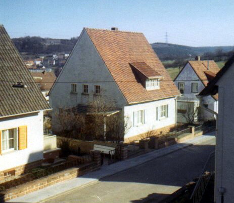 Otterberg, Germany, view from a window - This was the view from our kitchen window in Otterberg. I was always fascinated by the windows because you could open them just at the top to let in some air, or open them wide for complete ventilation.