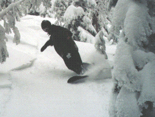 Snowboarding - Snowboarding in powder in Steamboat, Colorado.