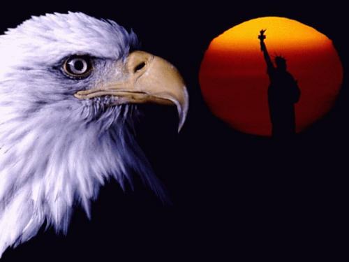 Statue of Liberty - Statue of liberty and American eagle