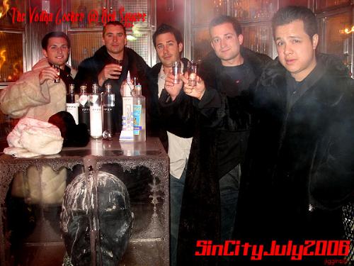 Vodka Locker Las Vegas - Me and the boys at the Red Square Vodka Locker in Mandalay Bay Hotel Las Vegas.