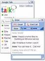 GTalk Messenger - The piture shows the friend list in GTalk and the instant messenger view....