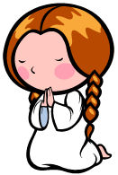 prayer - clip art of a little girl praying