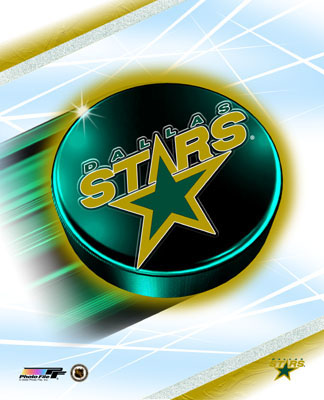 Dallas Stars - Dallas Stars logo on a hockey puck