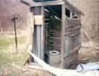 I bet you wouldnt stay long hours in this place - Outhouses were not like our modern bathrooms. They were cold and smelly and dangerous.