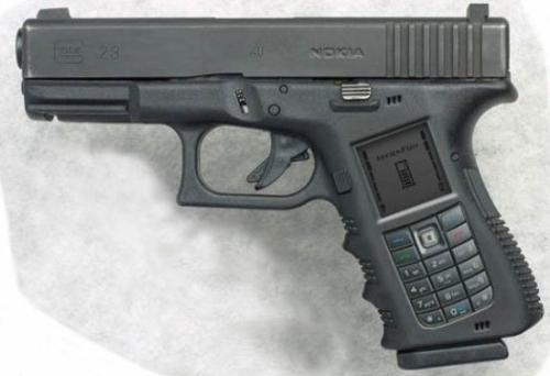 WOW ...a cell phone pistol - God knows what Nokia is upto.. ...
