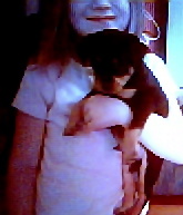 Cassie and CJ - Cassie and 6wk old CJ.