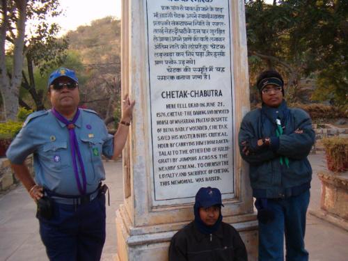 Monument of Chetak - Chetak, the valiant horse of Maharana Pratap of Mewar, Rajasthan, gave up his life to save his master at the Battle of Haldighati, in the Aravalli range of hills at Rajasthan