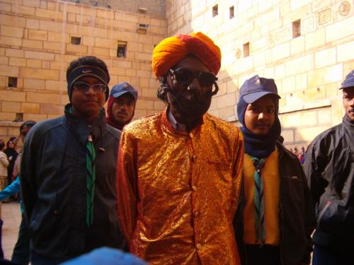 Guineese record holder in Moustache length - The man seen here in the living legend of Jaisalmer, who holds a guineese record on his length of moustache.