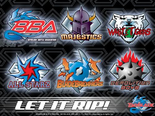 beyblade team insignia - this pic shows insignia of all beyblade teams!
