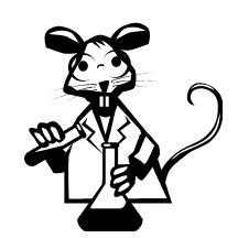 Lab rat - clip art of a rat in a lab coat