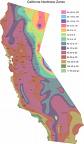 Cali crop map - The map highlights the crops in California.