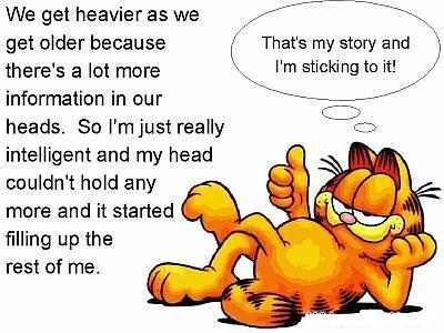 Garfields take on why we're overweight. - I love Garfields take on why we're overweight. I agree totally.