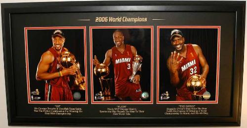 Triple Treat - Alonzo, Dwayne and Shaq, the real big stars of Miami Heat.