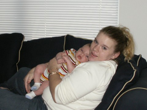 me and my baby! - This is me and Noah, my son. I had him 4 and a half months ago and I'm still trying to lose the weight!