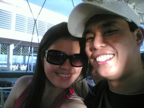me and my baby!!! - We took this photo in a fairy boat going to Bohol...to celebrate our christmas vacation together