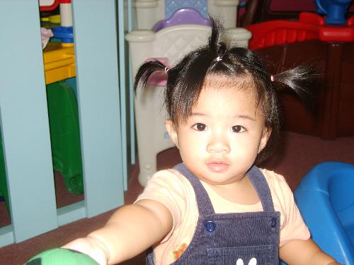 my baby girl  - this is my daughter mikay at 1yr & 2mos old at the playroom