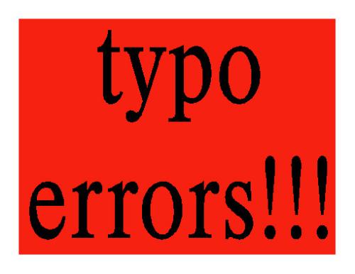 typo errors - is this valid on mylot? im guilty of this cause i type to fast. can this affect me?