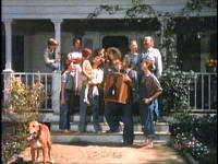 The Waltons family Dog - The entire Walton family is pictured here including their family dog, Reckless the bloodhound