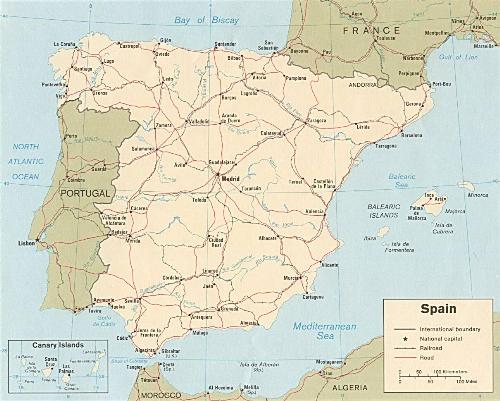 Spain - The map of Spain