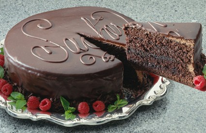 chocolate cake - Chocolate cake with raspberry