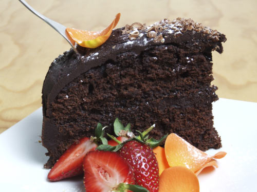 chocolate cake - Chocolate cake with strawberry