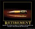 retirement - poster saying retirement