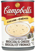 the soup-from-a-store problem - this cream-of-broccoli-and-cheese soup has 4 grams of fat per serving... and that is consdered one of the lower levels in non-reduced soups.