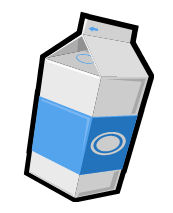 milk - clip art of a carton of milk