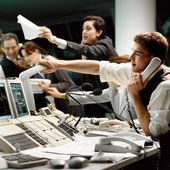 Forex Trader in Action - Trading on wallstreet is very interesting jobs for young executive. Million dollars are investing and cycling by trading syatem.