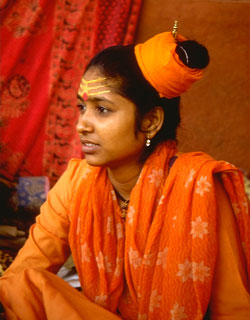 sadhvis - female aspect of sadhus in kumbha mela