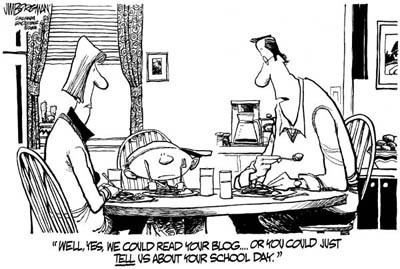 Read my blog. - Something funny about blogging.