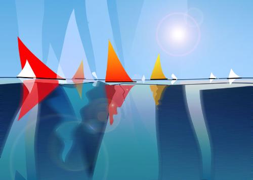 sailing - Here is one of a dozen graphic images done in photoshop