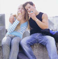 eating Icecream - eating icecream together.