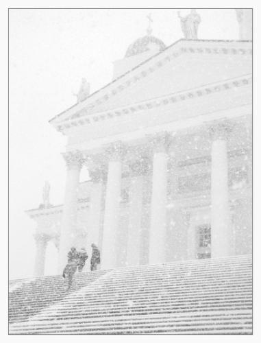 Senate Square - Senate Square in Helsinki fully covered in snow.